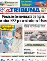Capa do jornal A Tribuna 17/05/2025