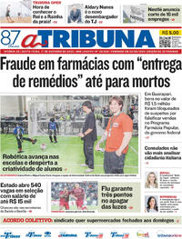 Capa do jornal A Tribuna 17/10/2025