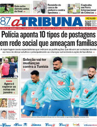 Capa do jornal A Tribuna 17/11/2025
