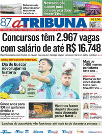 Capa do jornal A Tribuna 17/12/2025