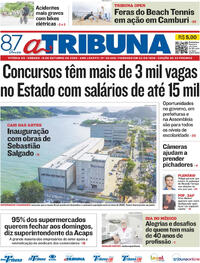 Capa do jornal A Tribuna 18/10/2025
