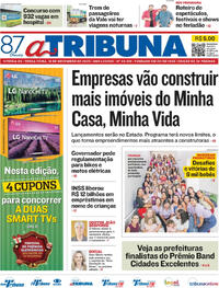 Capa do jornal A Tribuna 18/11/2025