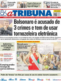 Capa do jornal A Tribuna 19/07/2025