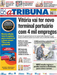 Capa do jornal A Tribuna 20/05/2025