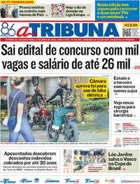Capa do jornal A Tribuna 21/05/2025