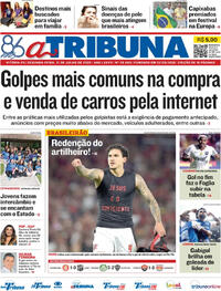 Capa do jornal A Tribuna 21/07/2025