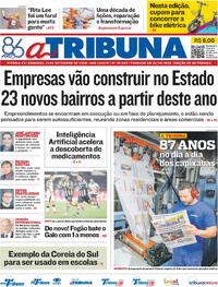 Capa do jornal A Tribuna 21/09/2025