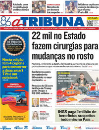 Capa do jornal A Tribuna 22/07/2025