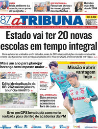 Capa do jornal A Tribuna 22/10/2025