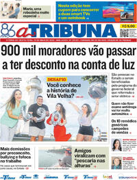 Capa do jornal A Tribuna 23/05/2025