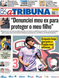 Capa do jornal A Tribuna 23/06/2025