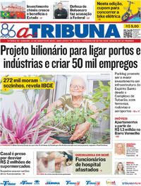 Capa do jornal A Tribuna 23/08/2025