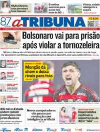 Capa do jornal A Tribuna 23/11/2025