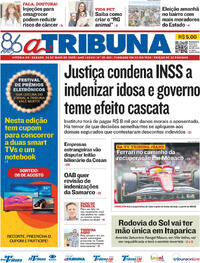 Capa do jornal A Tribuna 24/05/2025
