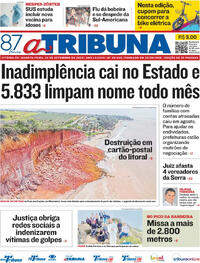 Capa do jornal A Tribuna 24/09/2025