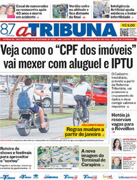 Capa do jornal A Tribuna 24/10/2025