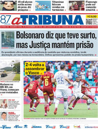 Capa do jornal A Tribuna 24/11/2025