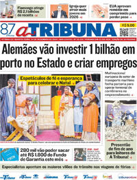 Capa do jornal A Tribuna 24/12/2025