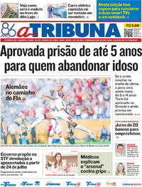 Capa do jornal A Tribuna 25/06/2025