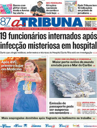 Capa do jornal A Tribuna 25/10/2025