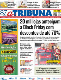Capa do jornal A Tribuna 25/11/2025