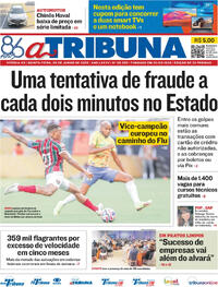 Capa do jornal A Tribuna 26/06/2025