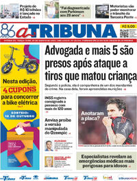Capa do jornal A Tribuna 26/08/2025