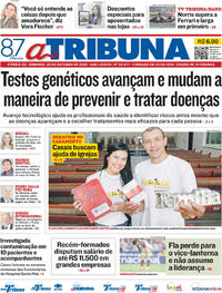Capa do jornal A Tribuna 26/10/2025