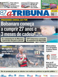 Capa do jornal A Tribuna 26/11/2025