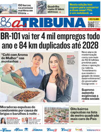 Capa do jornal A Tribuna 27/06/2025