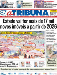 Capa do jornal A Tribuna 27/12/2025