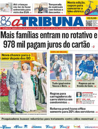 Capa do jornal A Tribuna 28/08/2025