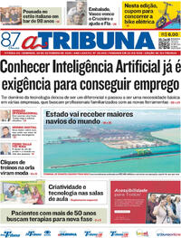 Capa do jornal A Tribuna 28/09/2025