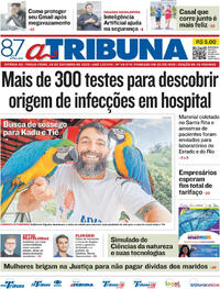 Capa do jornal A Tribuna 28/10/2025