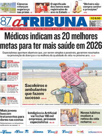 Capa do jornal A Tribuna 28/12/2025