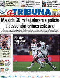 Capa do jornal A Tribuna 29/09/2025