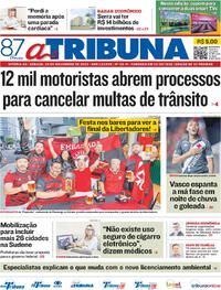Capa do jornal A Tribuna 29/11/2025