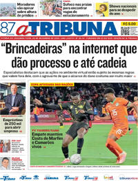 Capa do jornal A Tribuna 29/12/2025