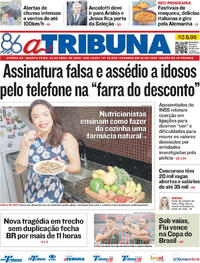 Capa do jornal A Tribuna 30/04/2025