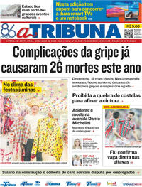 Capa do jornal A Tribuna 30/05/2025