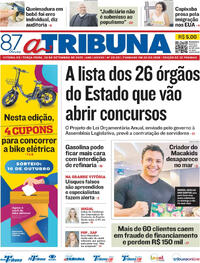 Capa do jornal A Tribuna 30/09/2025