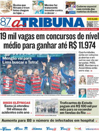 Capa do jornal A Tribuna 30/10/2025