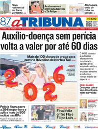 Capa do jornal A Tribuna 30/12/2025