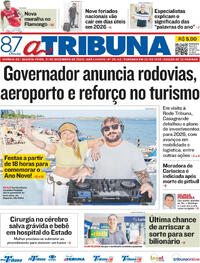 Capa do jornal A Tribuna 31/12/2025