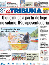 Capa do jornal A Tribuna 01/01/2026