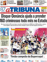 Capa do jornal A Tribuna 02/02/2026