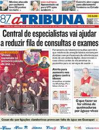 Capa do jornal A Tribuna 03/01/2026