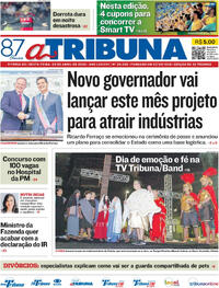 Capa do jornal A Tribuna 03/04/2026