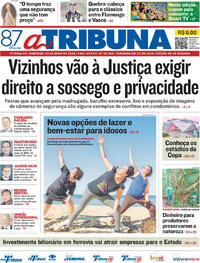 Capa do jornal A Tribuna 03/05/2026