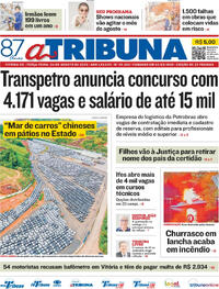 Capa do jornal A Tribuna 04/08/2026